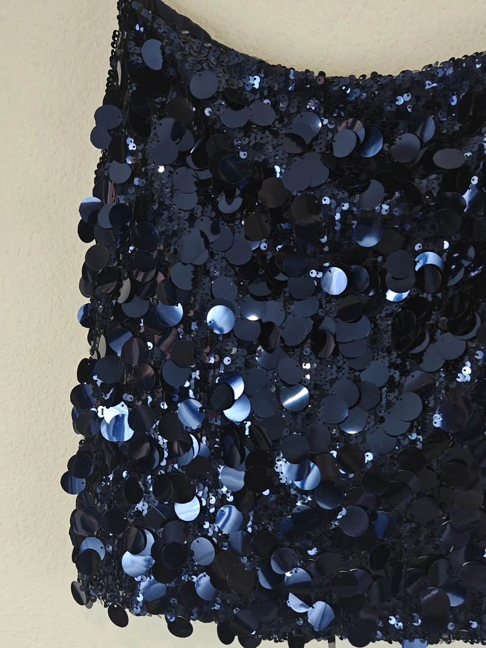 Sleek Amanda Uprichard Dale Seuqins Mini Skirt in Navy Blue Ink Size M, NWOT